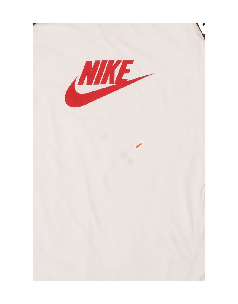 NIKE Boys Graphic Top Long Sleeve 12-13 Years Large White Colourblock | Vintage Nike | Thrift | Second-Hand Nike | Used Clothing | Messina Hembry 