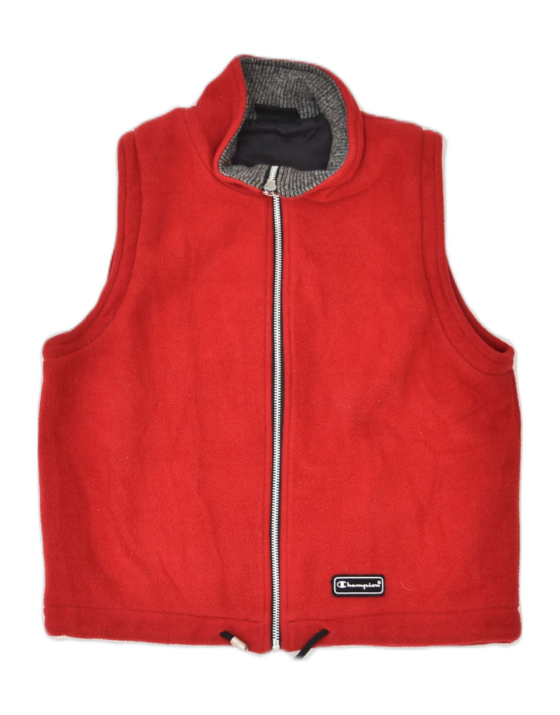 CHAMPION Girls Fleece Gilet 13-14 Years Large Red Polyester | Vintage | Thrift | Second-Hand | Used Clothing | Messina Hembry 