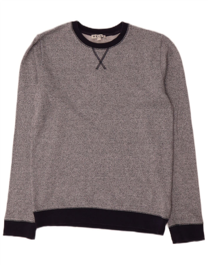 Reiss Mens Sweatshirt Jumper Small Grey Flecked Viscose