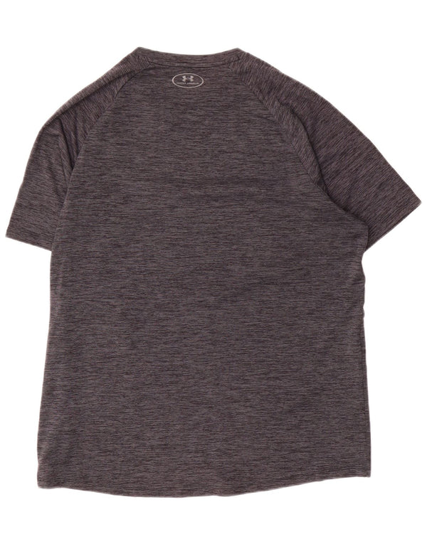 Under Armour Mens Graphic T-Shirt Top Large Grey Flecked Polyester