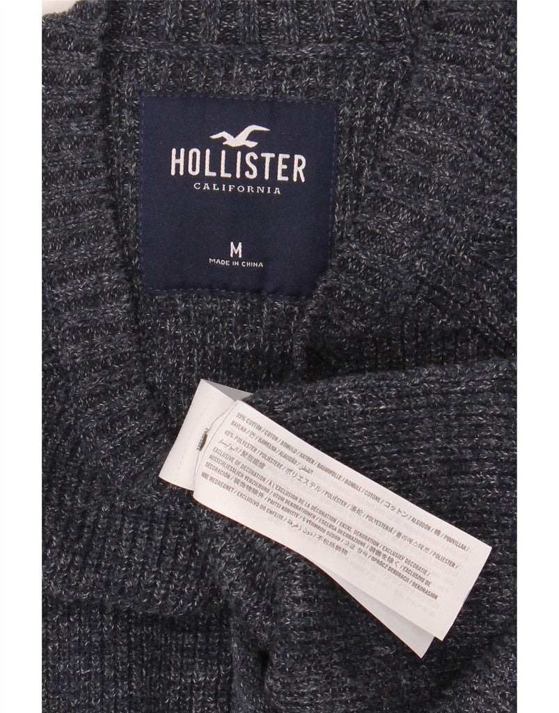 HOLLISTER Womens Crew Neck Jumper Sweater UK 14 Medium Navy Blue Cotton Vintage Hollister and Second-Hand Hollister from Messina Hembry 