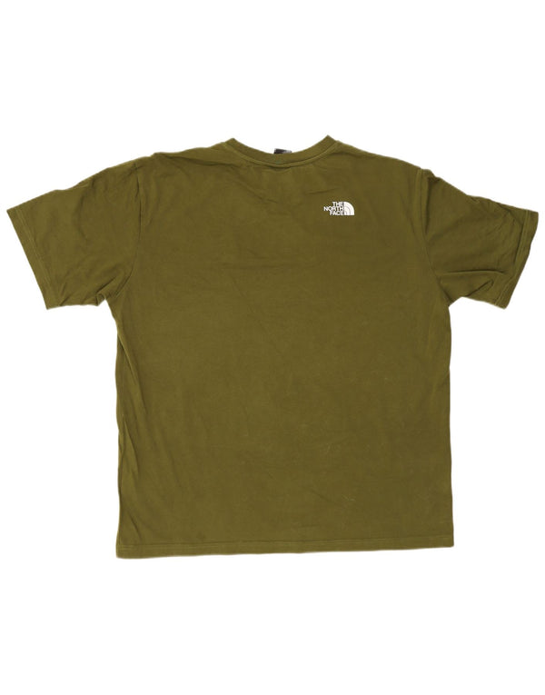The North Face Mens T-Shirt Top Large Green Cotton