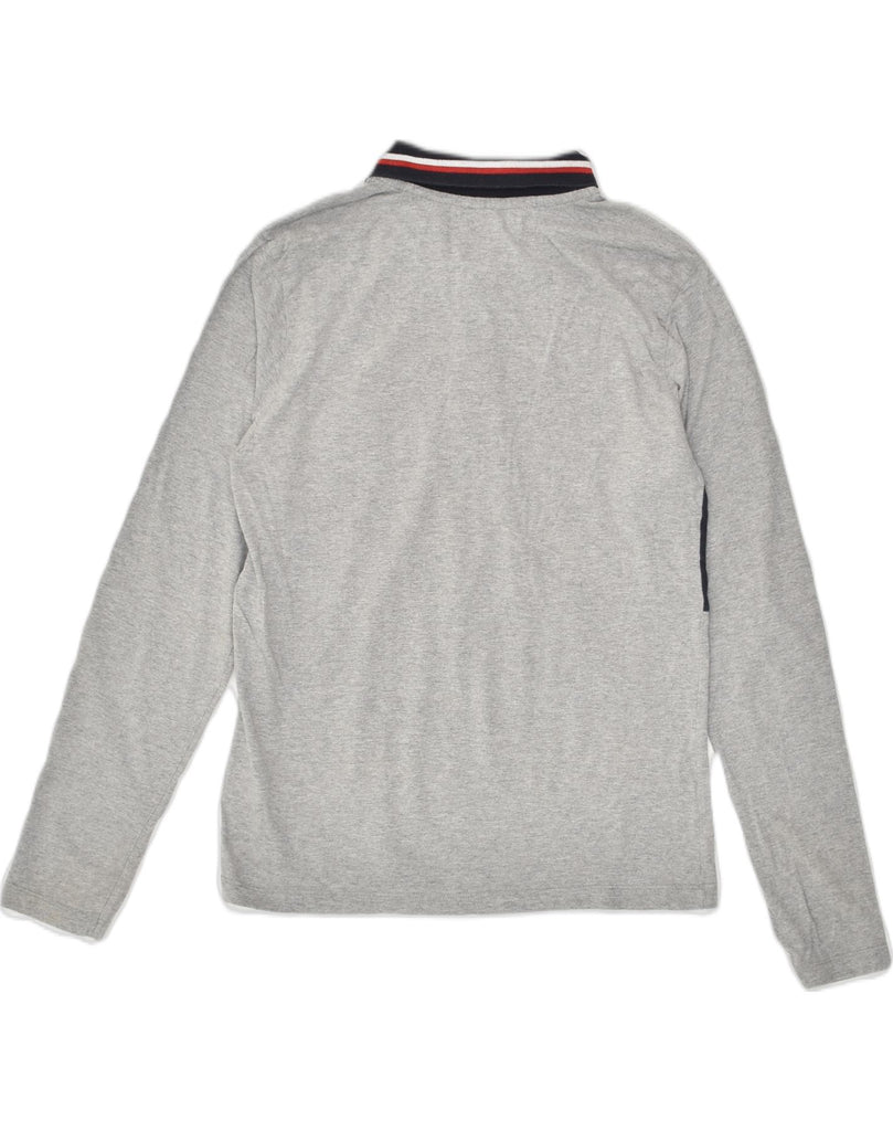 DOLCE & GABBANA Boys Graphic Long Sleeve Polo Shirt 10-11 Years Grey | Vintage Dolce & Gabbana | Thrift | Second-Hand Dolce & Gabbana | Used Clothing | Messina Hembry 