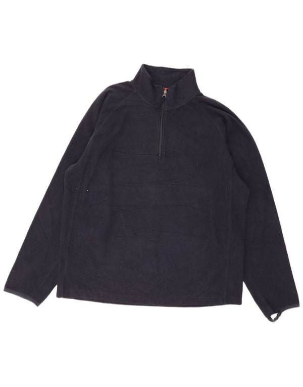 Gap Mens Zip Neck Fleece Jumper XL Navy Blue