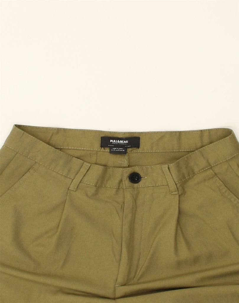 PULL & BEAR Womens Wide Leg Cargo Trousers UK 12 Medium W28 L28  Khaki | Vintage Pull & Bear | Thrift | Second-Hand Pull & Bear | Used Clothing | Messina Hembry 