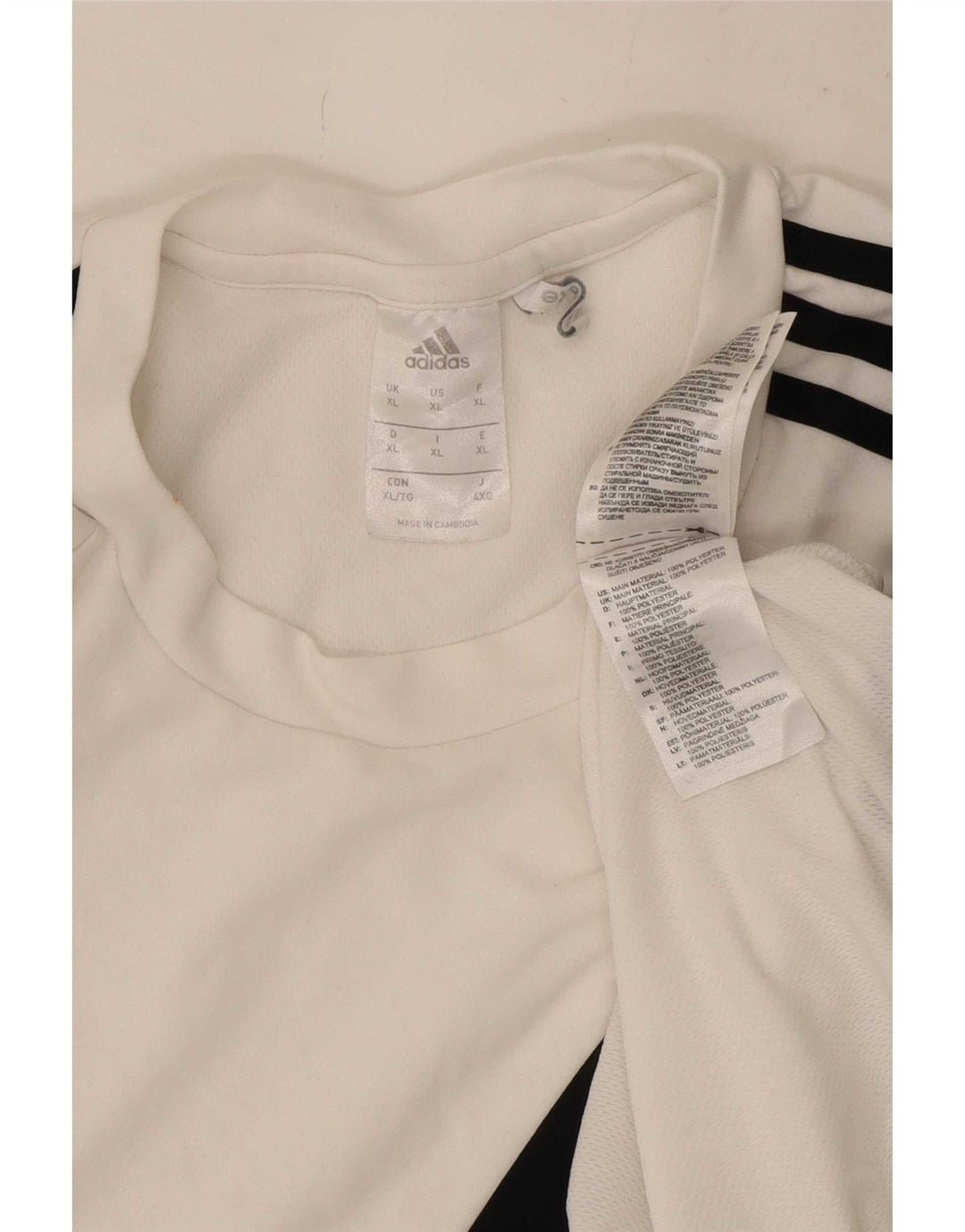 Adidas Mens Climalite T-Shirt Top XL White Colourblock Polyester