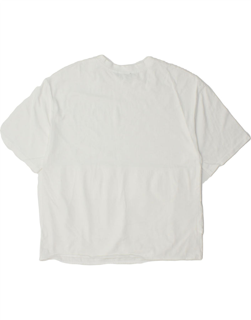 ZARA Womens T-Shirt Top UK 10 Small White Cotton Vintage Zara and Second-Hand Zara from Messina Hembry 