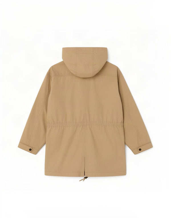 Timberland Boys Hooded Utility Jacket 7-8 Years Beige Cotton