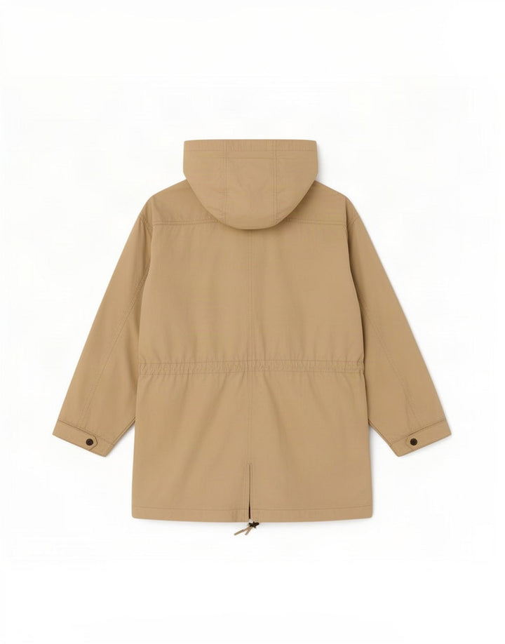 Timberland Boys Hooded Utility Jacket 7-8 Years Beige Cotton