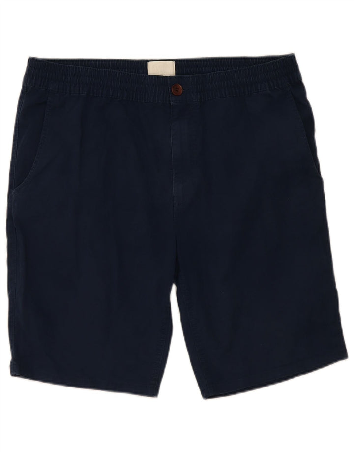 MARKS & SPENCER Mens Chino Shorts Large W36 Navy Blue Cotton