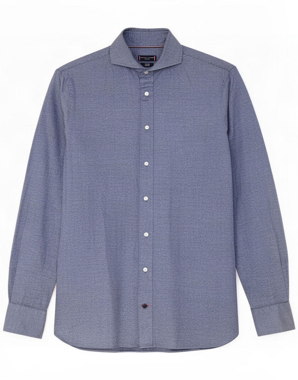 Tommy Hilfiger Mens Slim Fit Shirt Size 40 15 1/2 Medium Blue