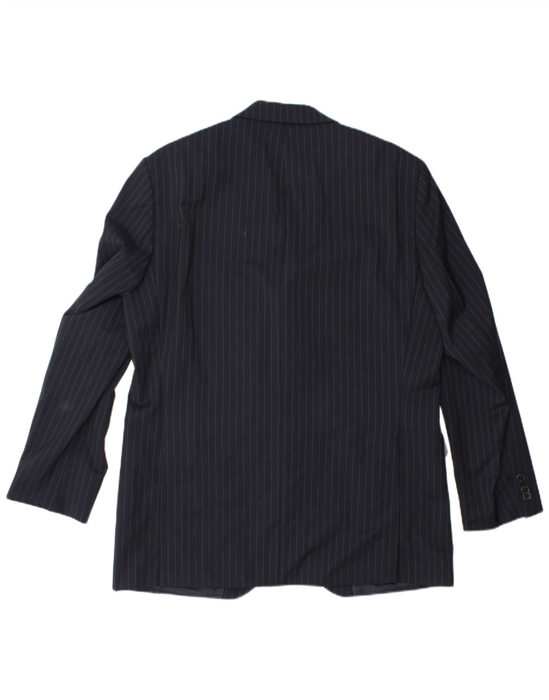 FERAUD Mens 3 Button Blazer Jacket IT 50 Large Navy Blue Pinstripe Wool