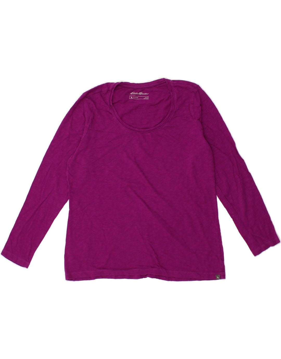 EDDIE BAUER Womens Top Long Sleeve UK 16 Large Purple Cotton Vintage Eddie Bauer and Second-Hand Eddie Bauer from Messina Hembry 