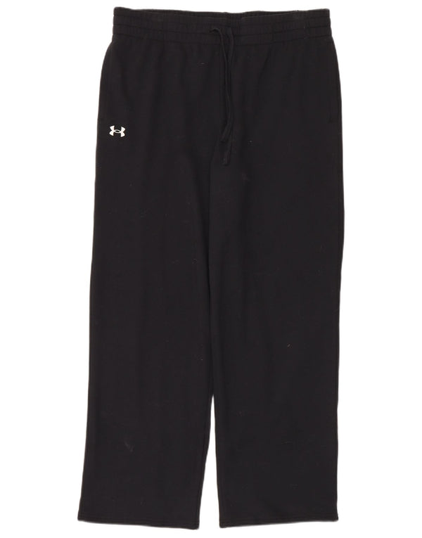 Under Armour Womens Tracksuit Trousers UK 14 Large Black Cotton Sports
