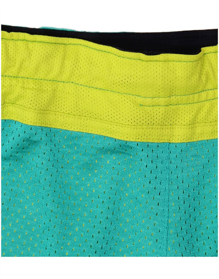 Nike Womens Sport Shorts UK 10 Small  Green Colourblock Polyester
