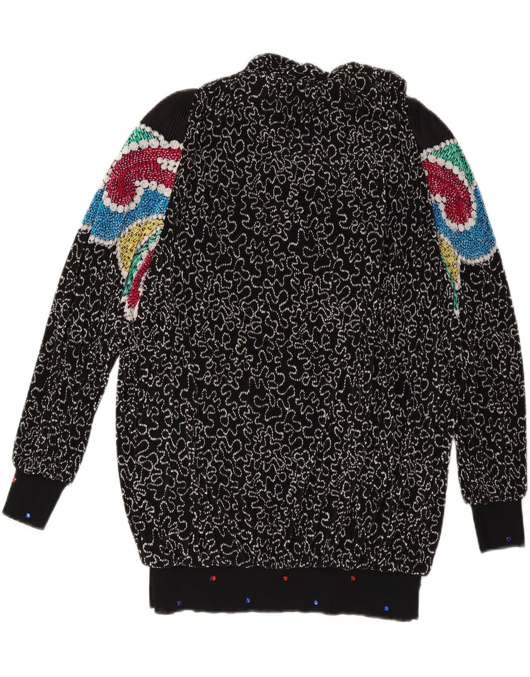 VIRGINIE Womens Oversized V-Neck Jumper Sweater UK 18 XL Black