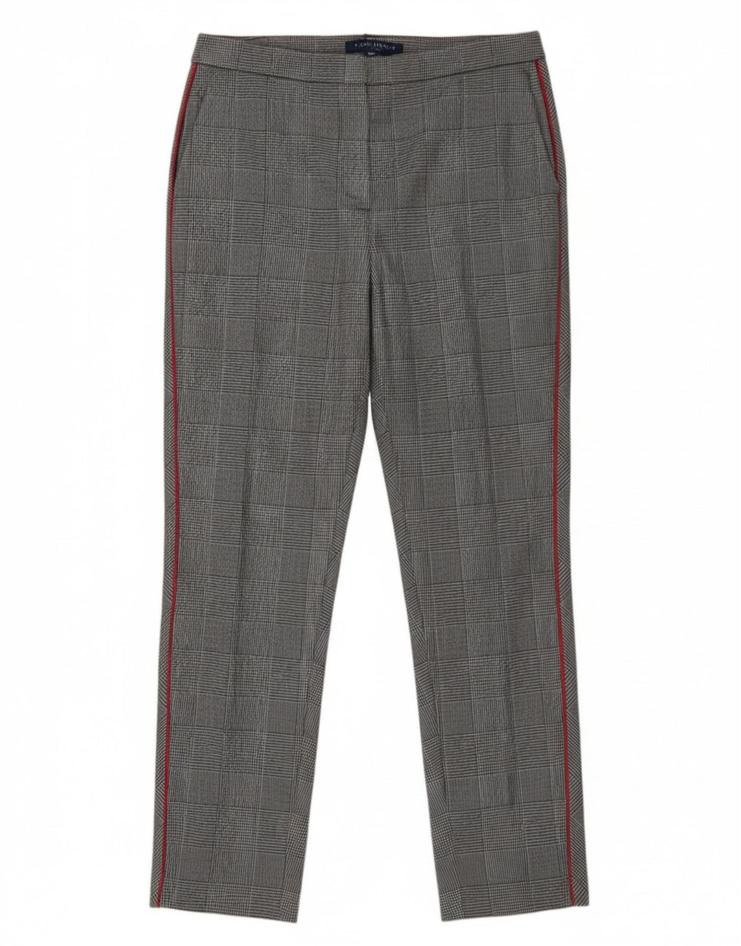 TOMMY HILFIGER Womens Slim Suit Trousers US 8 Medium W30 L29 Grey Check