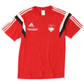 Adidas Mens Graphic T-Shirt Top Medium Red Colourblock Cotton