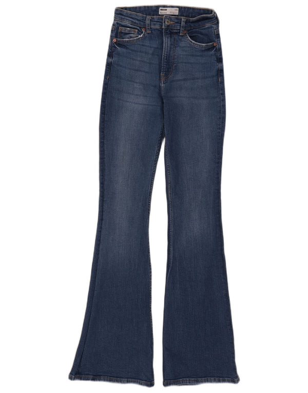 Bershka Womens Flared Jeans EU 34 XS W24 L32 Blue