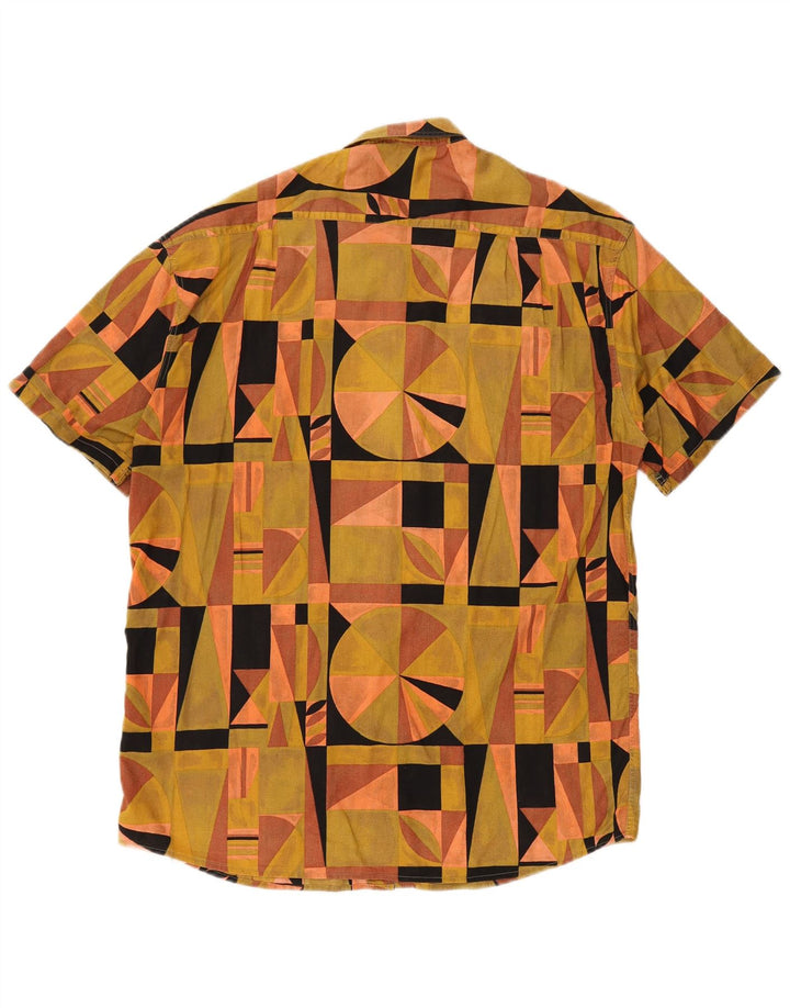 RODRIGO Mens Short Sleeve Shirt Size 41/42 Large Multicoloured Geometric
