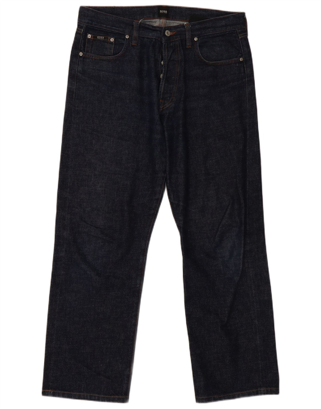 Hugo Boss Womens Straight Jeans W36 L30 Navy Blue Cotton