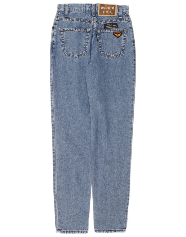 Avirex Womens Slim High Waist Jeans W28 L30 Blue Cotton