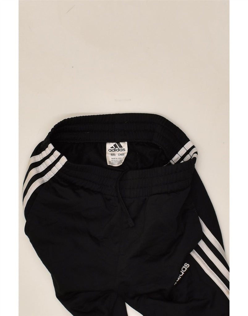 ADIDAS Boys Tracksuit Trousers 7-8 Years Small Black Polyester | Vintage Adidas | Thrift | Second-Hand Adidas | Used Clothing | Messina Hembry 