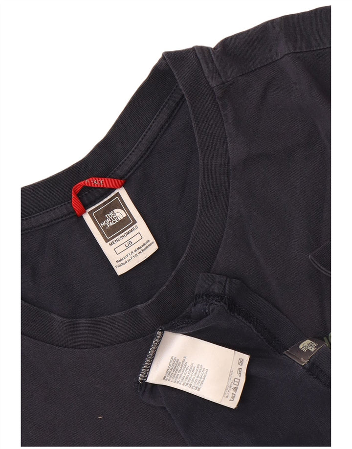 The North Face Mens T-Shirt Top Large Navy Blue Cotton