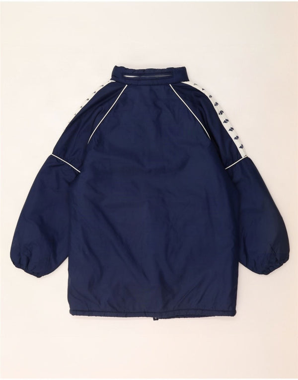 Arena Mens Graphic Hooded Padded Jacket UK 38 Medium Navy Blue Colourblock