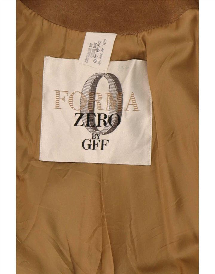 Gianfranco Ferre Womens 3/4 Sleeve Overcoat UK 18 XL Brown Wool