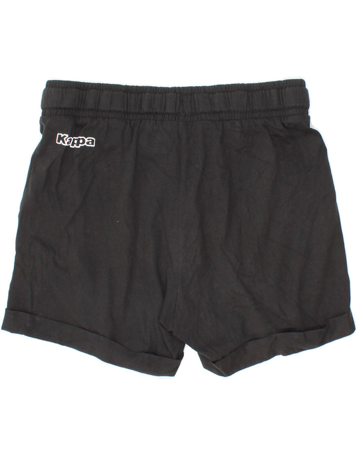 KAPPA Womens Sport Shorts UK 12 Medium Black Cotton Vintage Kappa and Second-Hand Kappa from Messina Hembry 