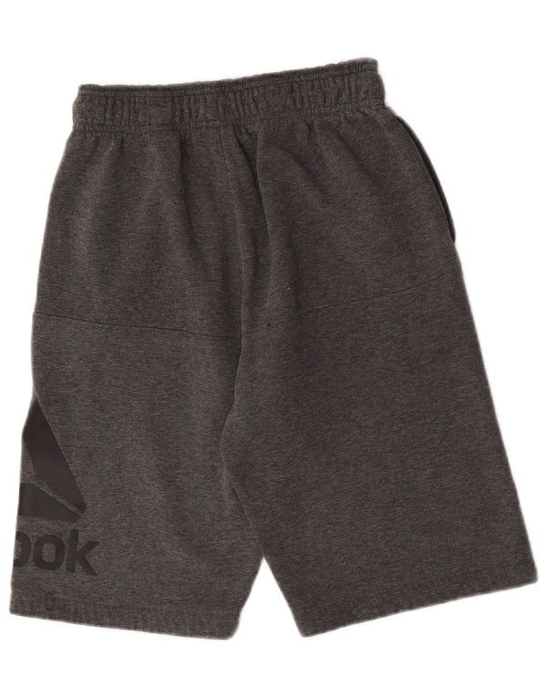Reebok Mens Graphic Sport Shorts Small  Grey Cotton