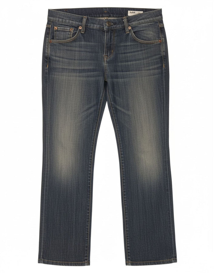 LEE Womens Lynn Straight Jeans W31 L29 Blue Cotton