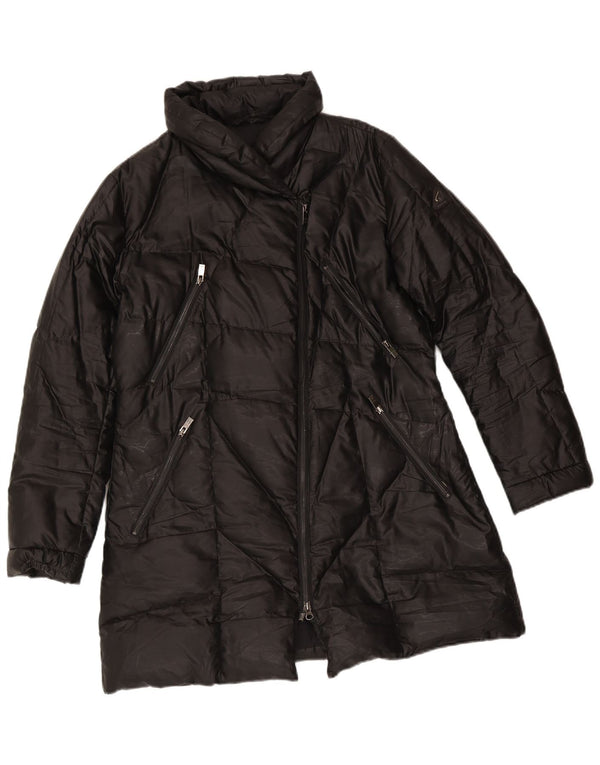 Hogan Womens Padded Coat IT 48 XL Black Polyester