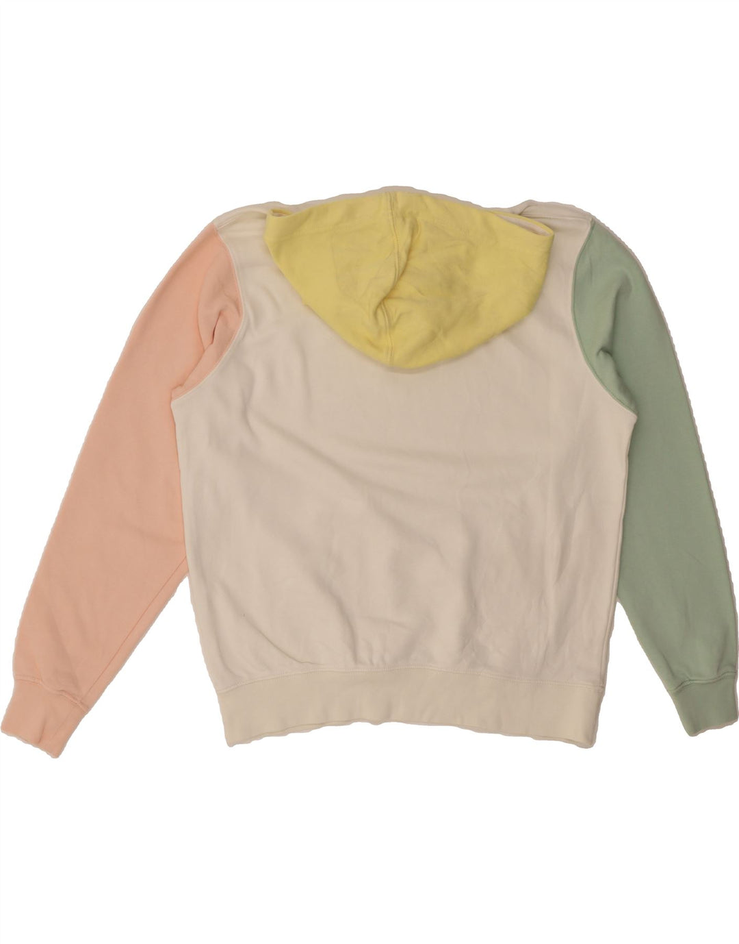 NIKE Womens Oversized Hoodie Jumper UK 10 Small Multicoloured Colourblock Vintage Nike and Second-Hand Nike from Messina Hembry 