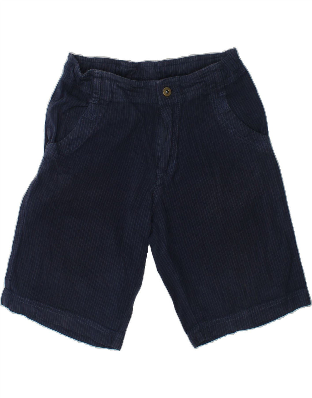 CHAMPION Boys Casual Shorts 7-8 Years Small W24  Navy Blue Pinstripe | Vintage Champion | Thrift | Second-Hand Champion | Used Clothing | Messina Hembry 