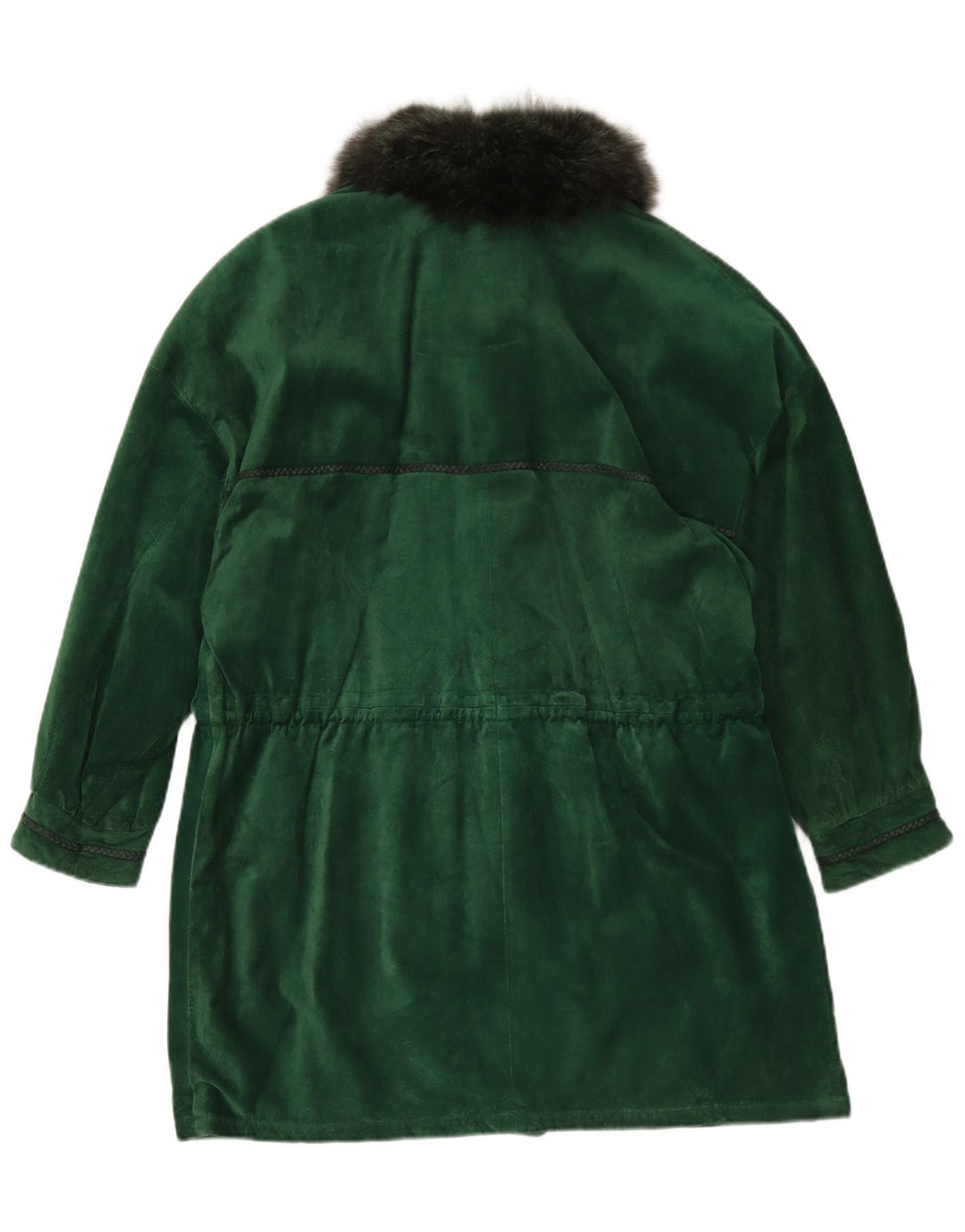 Vinci Womens Oversized Suede Overcoat UK 18 XL Green