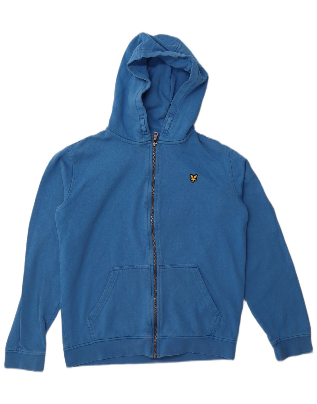 Lyle & Scott Boys Zip Hoodie Sweater 14-15 Years Blue Cotton