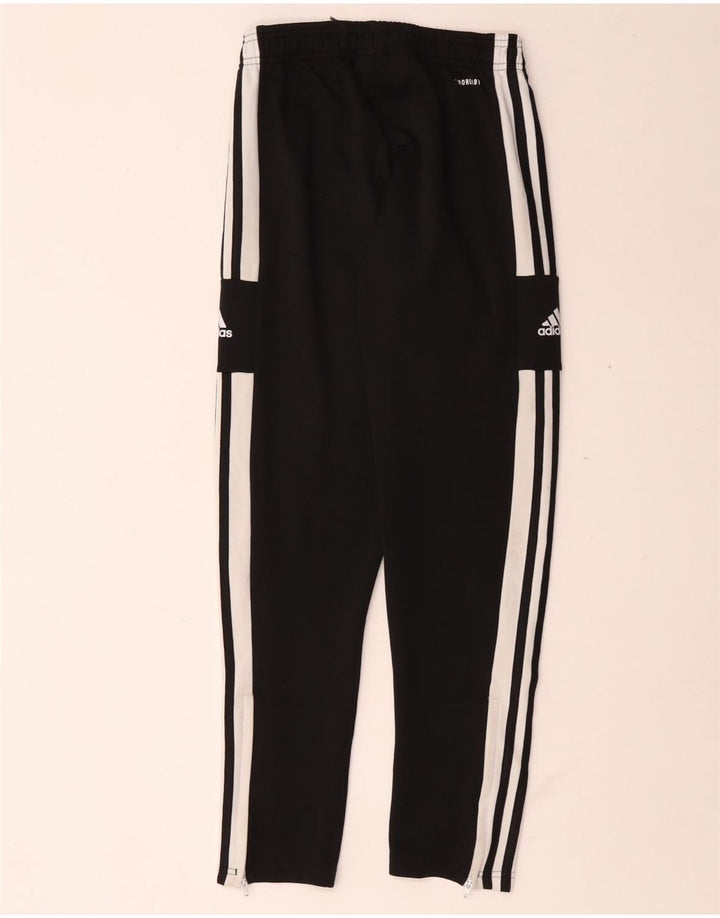 Adidas Boys Graphic Tracksuit Trousers 11-12 Years Black Polyester