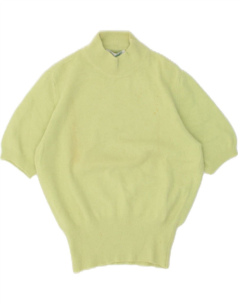 GLENFIELD Womens Turtle Neck Jumper Sweater UK 12 Medium Green Virgin Wool | Vintage Glenfield | Thrift | Second-Hand Glenfield | Used Clothing | Messina Hembry 