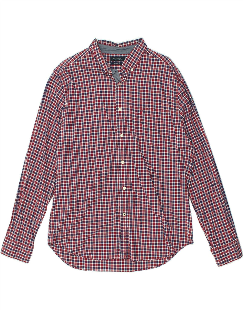 NAUTICA Mens Classic Fit Shirt XL Red Check Cotton | Vintage Nautica | Thrift | Second-Hand Nautica | Used Clothing | Messina Hembry 