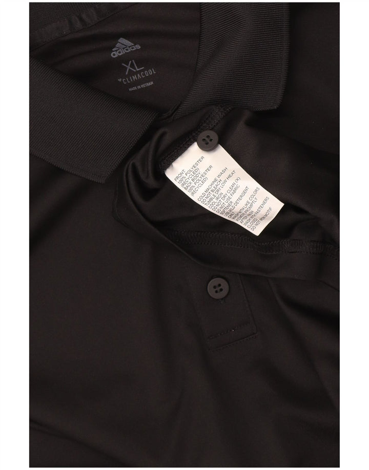 Adidas Mens Climacool Polo Shirt XL Black Polyester