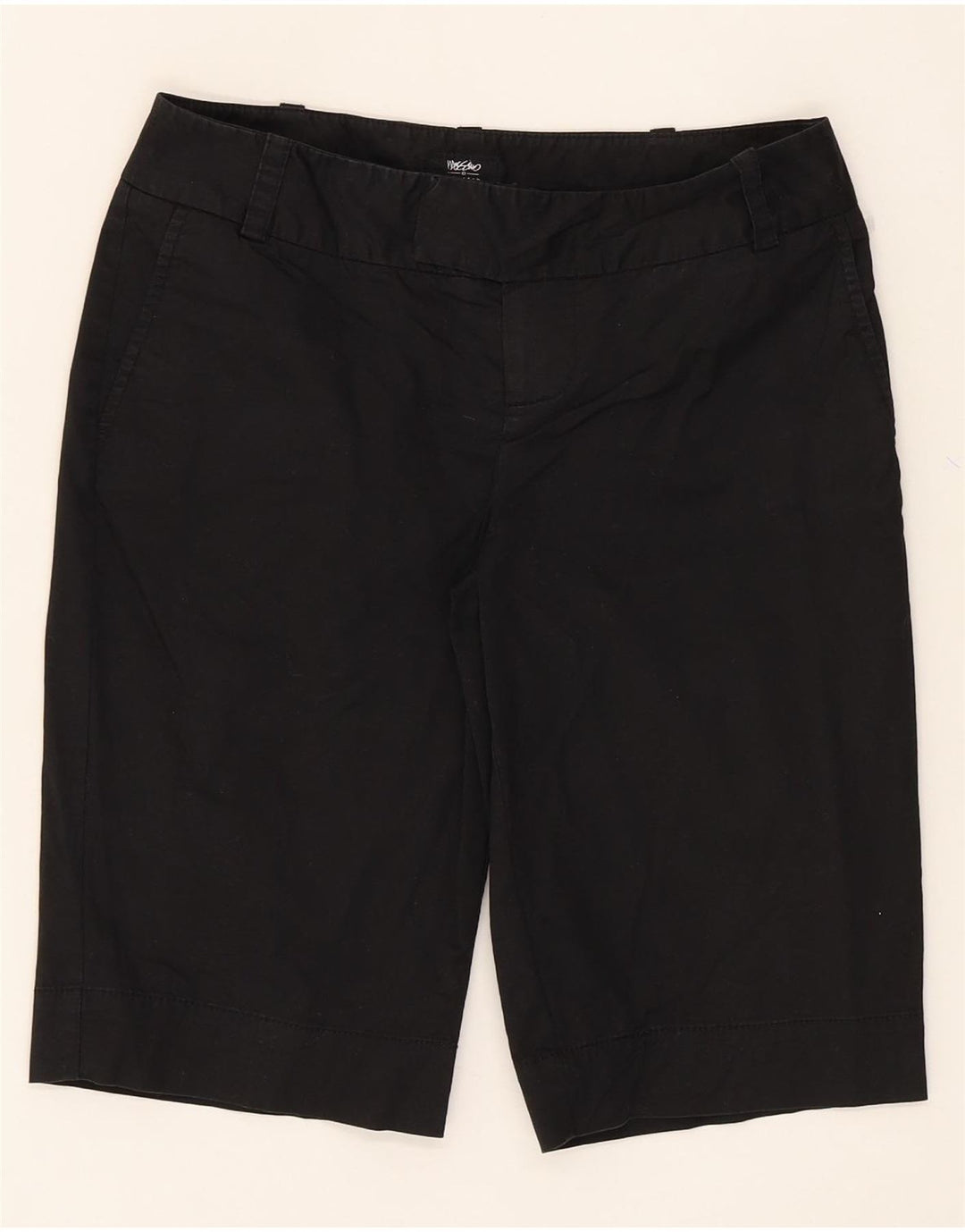 MOSSIMO Womens Stretch Bermuda Chino Shorts US 2 XS W28  Black Cotton Vintage Mossimo and Second-Hand Mossimo from Messina Hembry 