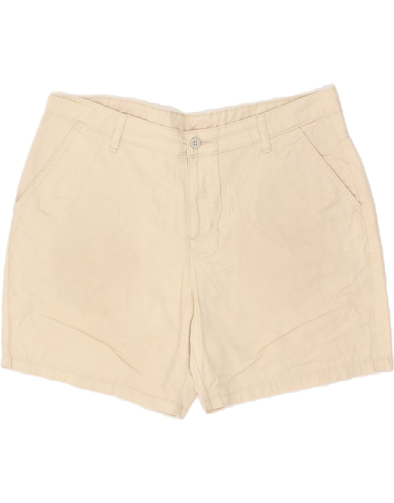 MOUNTAIN WAREHOUSE Womens Chino Shorts UK 14 Large W36 Beige Cotton | Vintage Mountain Warehouse | Thrift | Second-Hand Mountain Warehouse | Used Clothing | Messina Hembry 