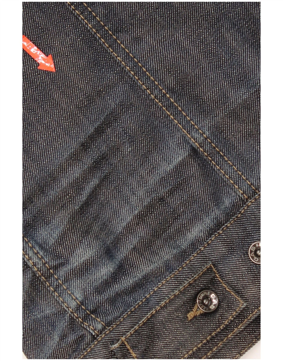 Gas Womens Denim Jacket UK 18 XL Navy Blue Cotton