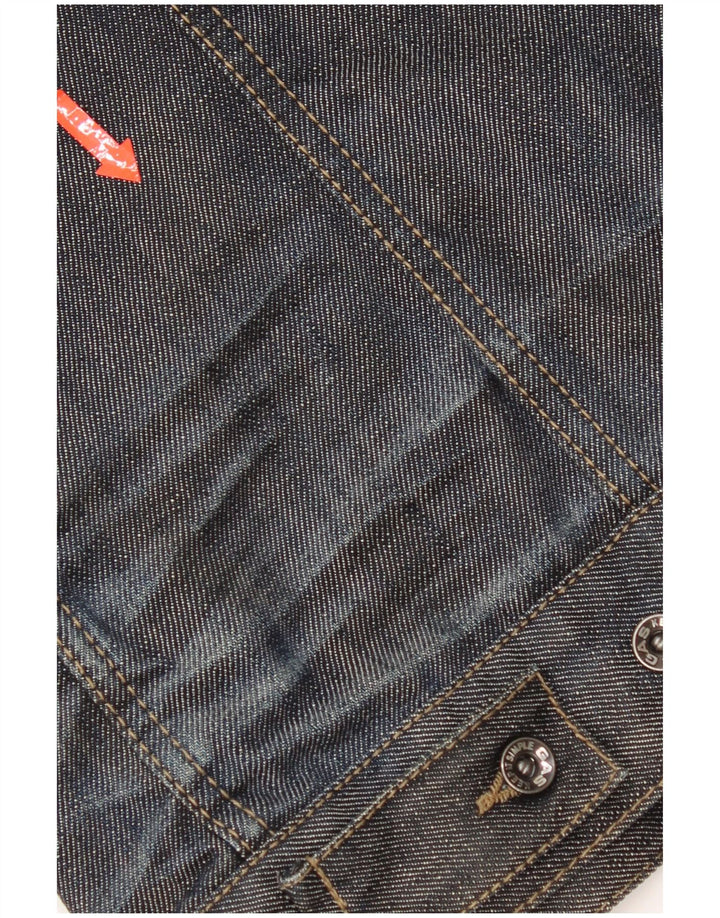 Gas Womens Denim Jacket UK 18 XL Navy Blue Cotton