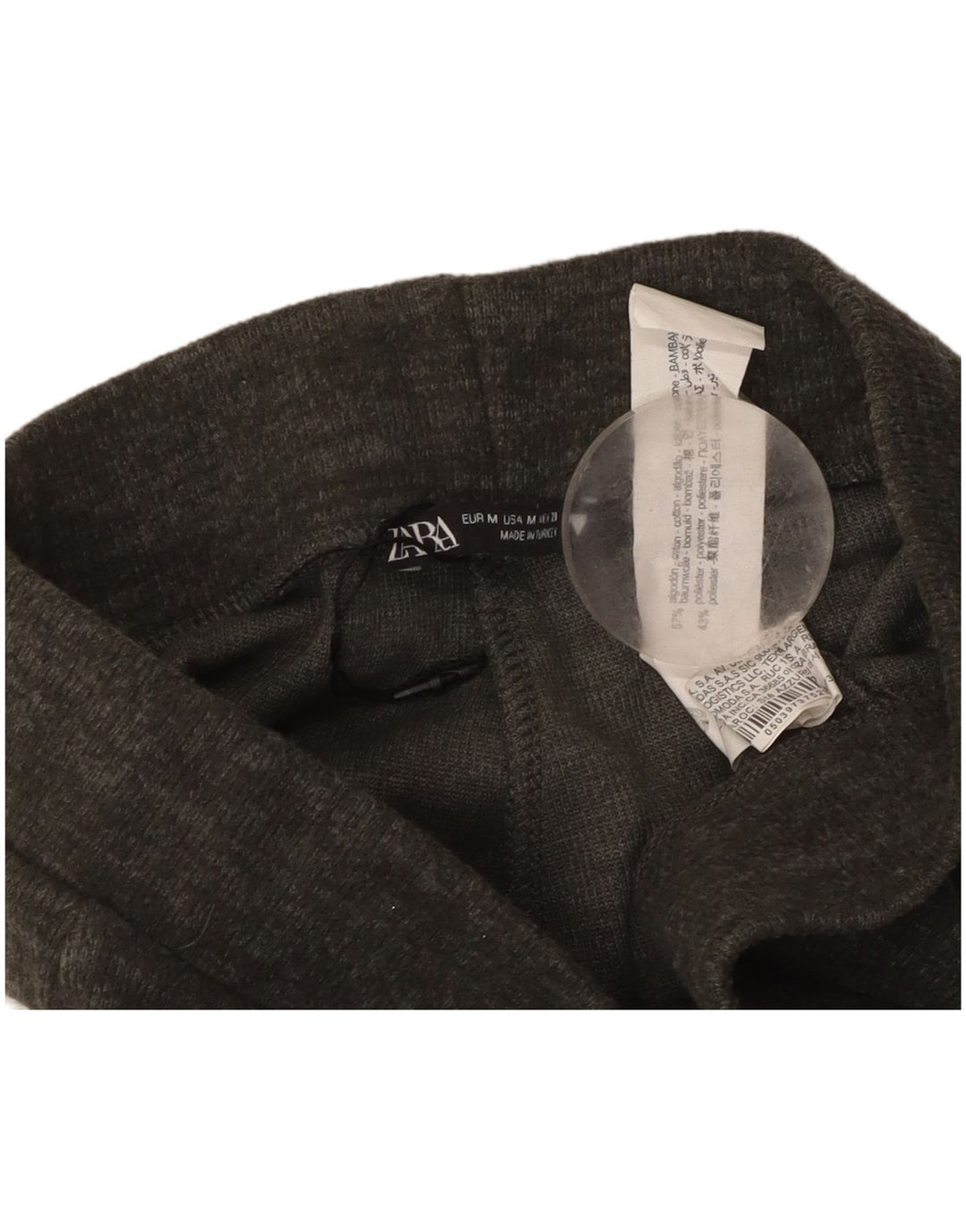 Zara Womens Tracksuit Trousers UK 12 Medium  Grey Flecked Cotton