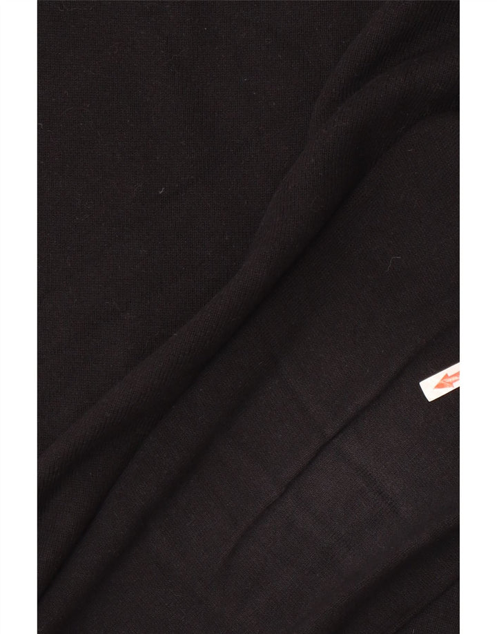 SISLEY Mens Crew Neck Jumper Sweater Large Black Check