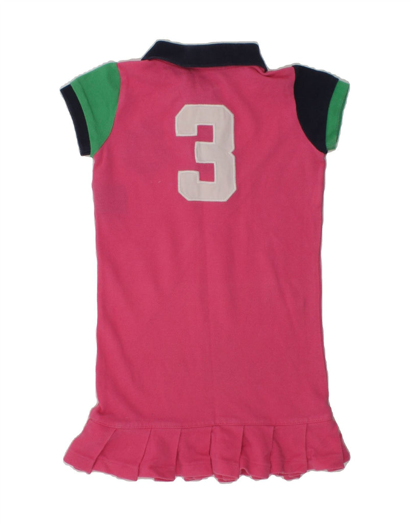 RALPH LAUREN Girls Graphic Polo Shirt 2-3 Years Pink Colourblock Cotton | Vintage Ralph Lauren | Thrift | Second-Hand Ralph Lauren | Used Clothing | Messina Hembry 