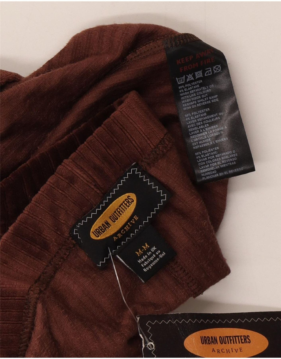 Urban Outfitters Womens Flare Leggings UK 14 Medium Brown Polyester
